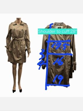 Japanese Luxury Designer A.T Atsuro Tayama Double Breasted Trench Coat XS/S